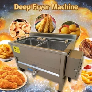 DEEP BATCH CONTINUOUS FOOD FRYING MACHINE